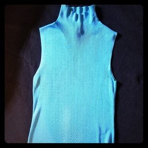 Loft silk sleeveless mock turtle neck small